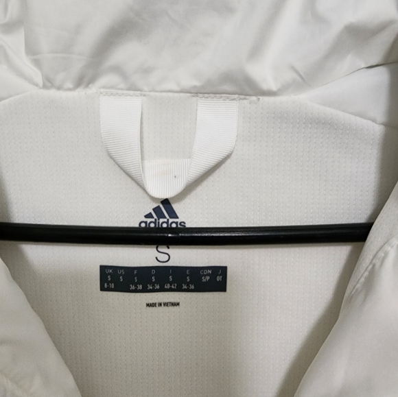 Adidas Women's White Coat , With Black Logo - Picture 3 of 16